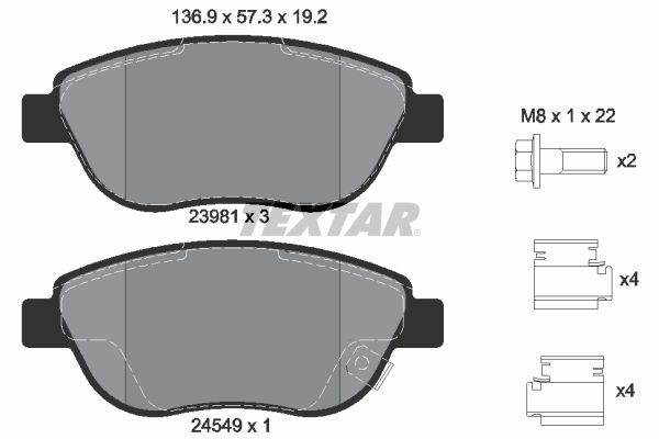 Bremsbelagsatz Vorne Bosch-System FüR Fiat 500L 351 352 Opel Ab 06-> 68190118AB-image