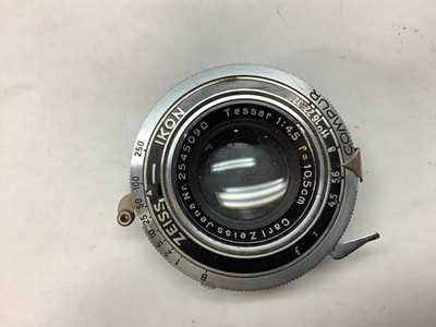 Carl Zeiss Jena 10.5cm f4.5 Tessar  Lens with Compur Shutter
