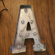 Galvanized 10" Metal Letter A Rustic Country Industrial Farmhouse 3D Hangable