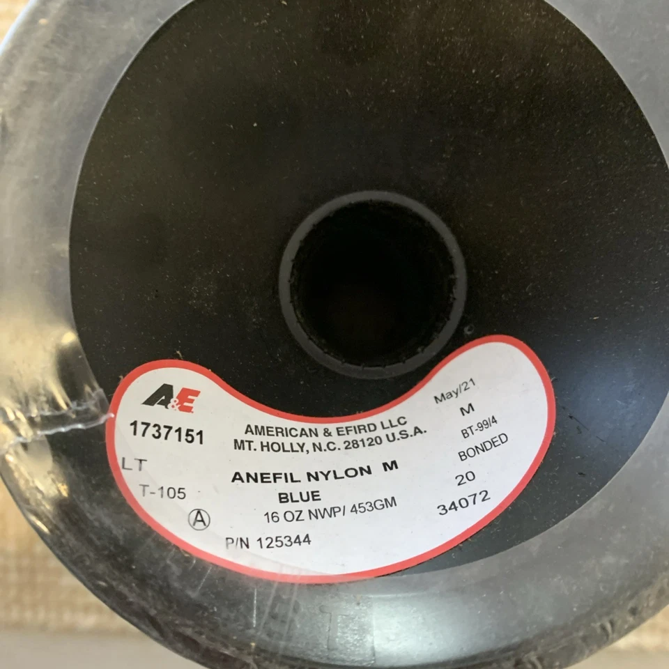 American & Efird Thread Spool 16 oz NWP 453GM T-105 Bonded Anefil Nylon Lot (2) - Image 4 of 4