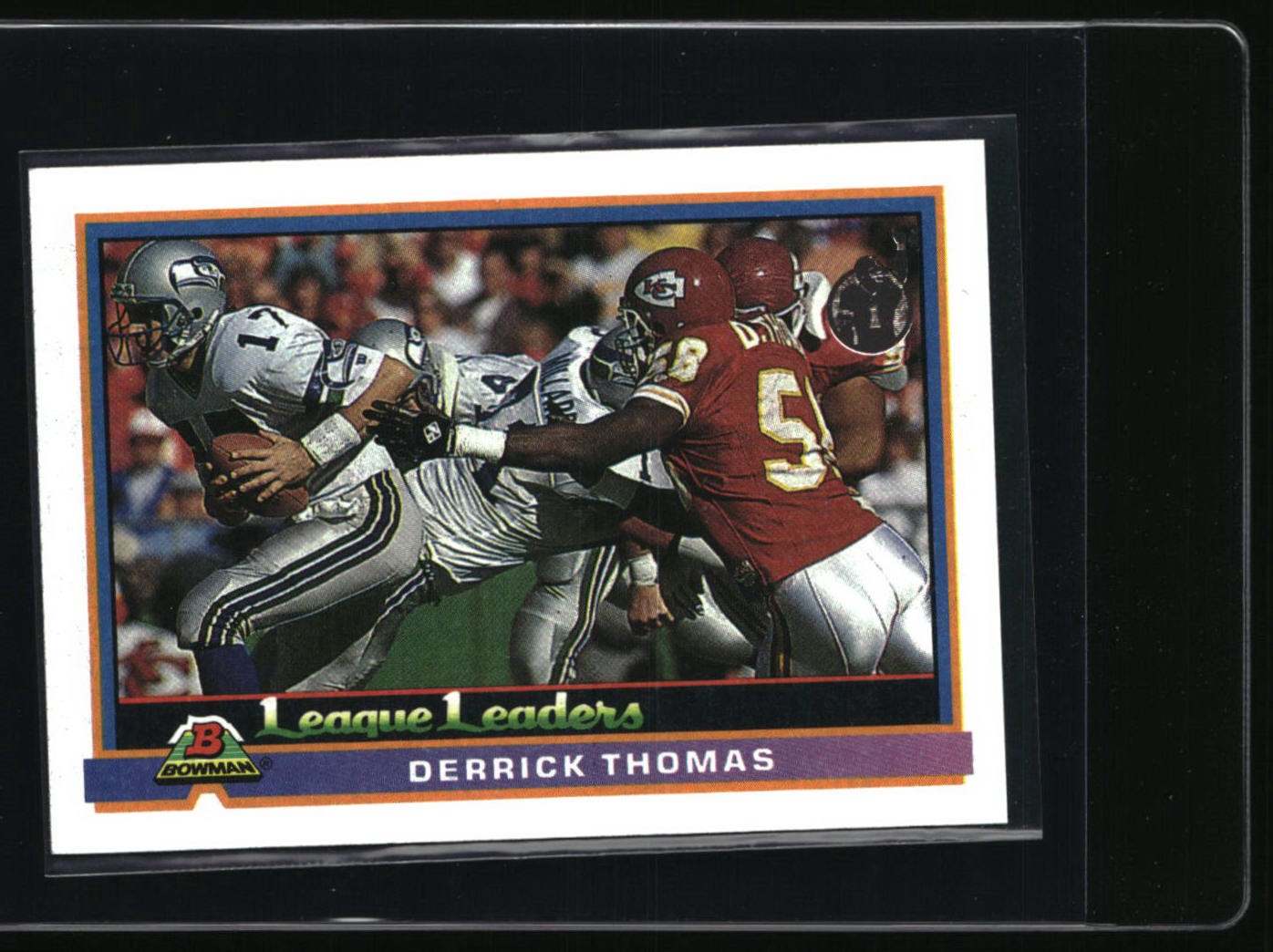 1991 Bowman Derrick Thomas #275b B* in copyright on back Kansas City Chiefs
