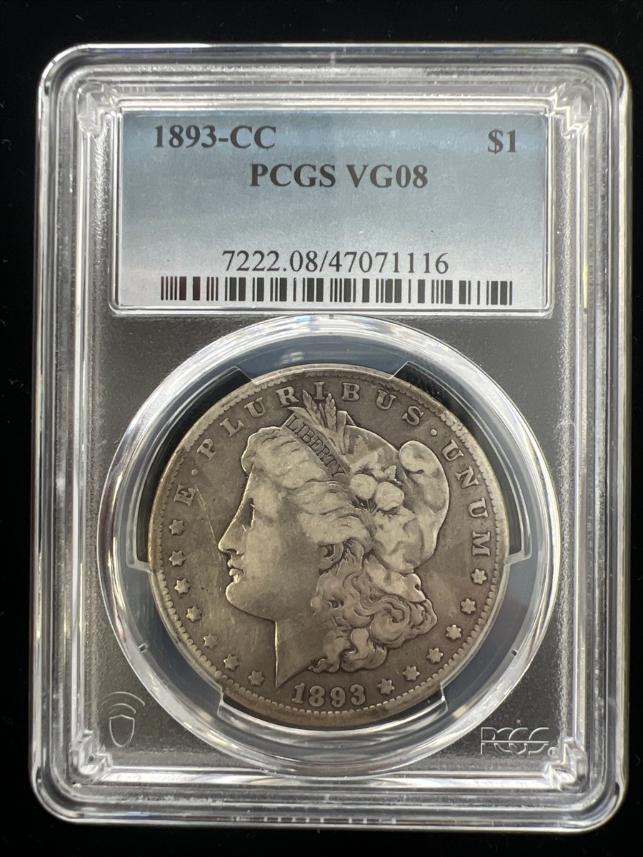 1893-CC Morgan Silver Dollar $1 PCGS VG08 | eBay