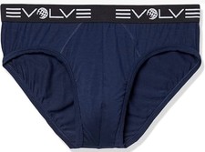 EVOLVE by 2 X ist Luxe No-Show Brief 3 Pack -Small Navy