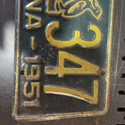 Vintage Original 1951 Louisiana License Plate #171-347 Green & Yellow — photo 2