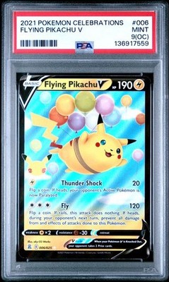 Pokemon Flying Pikachu V 006/025 2021 Pokemon Cel PSA 9