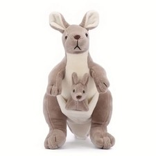 Plush Toy Kangaroo Mother with Baby Cute Doll Birthday Gifts
