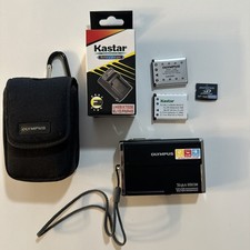 Olympus Stylus 1050 SW 10.1MP Camera - Black TESTED  WORKS 1g SD