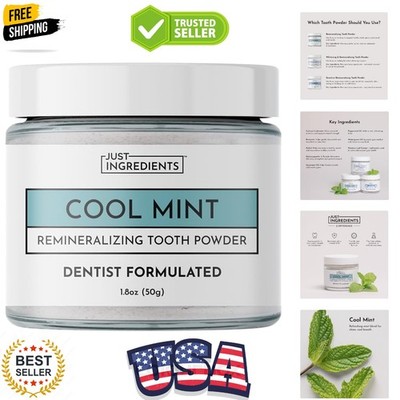 Remineralizing Tooth Powder   Fluoride-Free Oral Care   Gently Cleans & White...