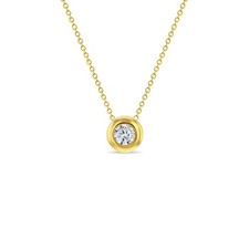 Clear Hidden Halo CZ Toddler / Kids / Girls Pendant/Necklace - 14k Gold