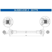 2x Bremsschlauch hinten für BMW X1 E84 | 23962540
