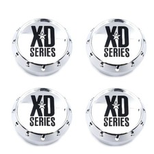 4 Pack KMC XD Series 464K131-2 8 Lug Chrome Wheel Center Cap