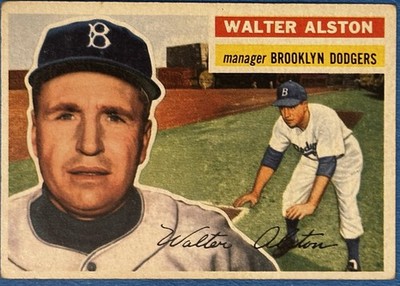 1956 Topps  #  8 Walter Alston  White Back  HOF