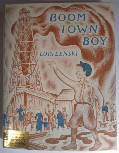 Boom Town Boy, Lois Lenski, Lippincott, DJ, Clean Ex-Lib, 9th Printing, c1948