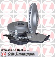 Zimmermann Bremsscheiben Ø280MM + BremsbelÄGe Vorne FÜR Opel Astra H Zafira B