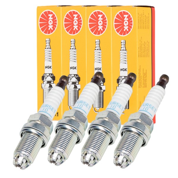 4X NGK 7553 BKUR5ET-10 ZüNdkerze FüR VW Passat B5.5 A4 B6 B7 A6 C5 2.0 130 PS-image
