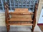 1800s Era Gorgeous Stunning Rare Solid Curly Tiger Maple Handmade Full Rope Bed — photo 2