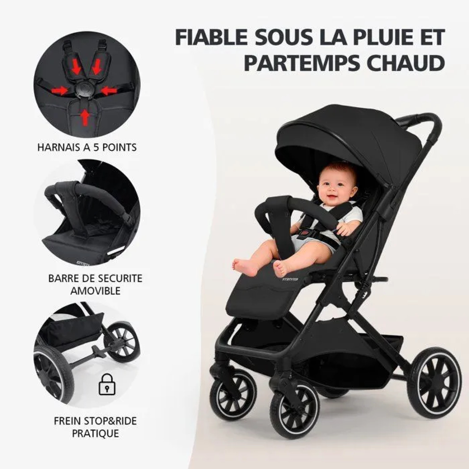 Passeggino compatto pieghevole per bambini 0-36 mesi foto 4