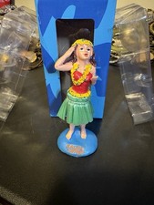Kauai Coffee Hula Girl Dashboard Bobble Figurine w/ Box Hawaii Souvenir