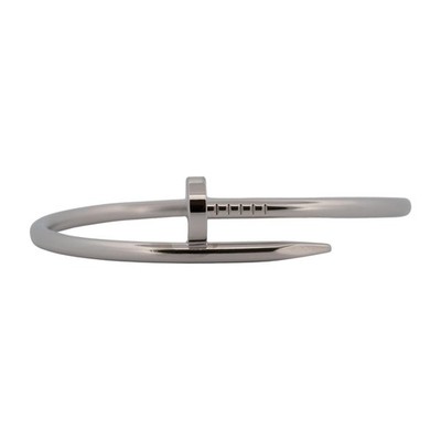 PAPERS Cartier Juste Un Clou Nail Bracelet Size 17 18K White Gold AU 750 BOX