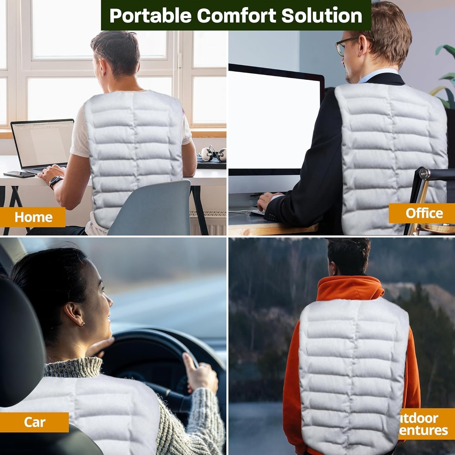 Kozi Weighted Heating Pad Microwavable | Hot & Cold Aromatherapy Neck & Back