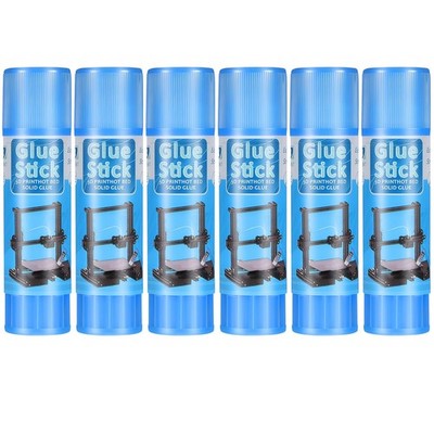 Outus 6 Pack 3D Printer Glue Sticks for Hot Bed PVP Adhesive White 
