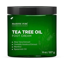 Majestic Pure Tea Tree Oil Foot Cream, Warming Cream - Calluses, Dry Cracked Fee