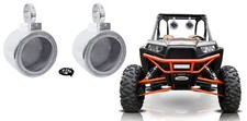 2 Rockville MAC525S 5.25" 360 Degree Swivel Chrome Tower Speaker Pods RZR/ATV