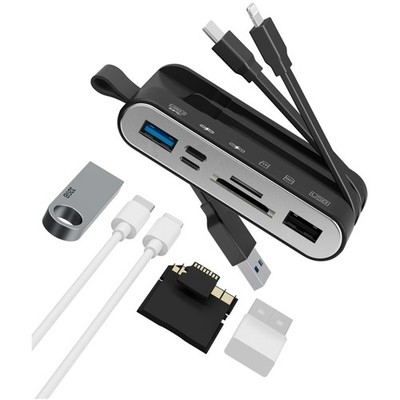 6-in-1 Memory Card Reader for iPhone/iPad & USB-C/A Devices