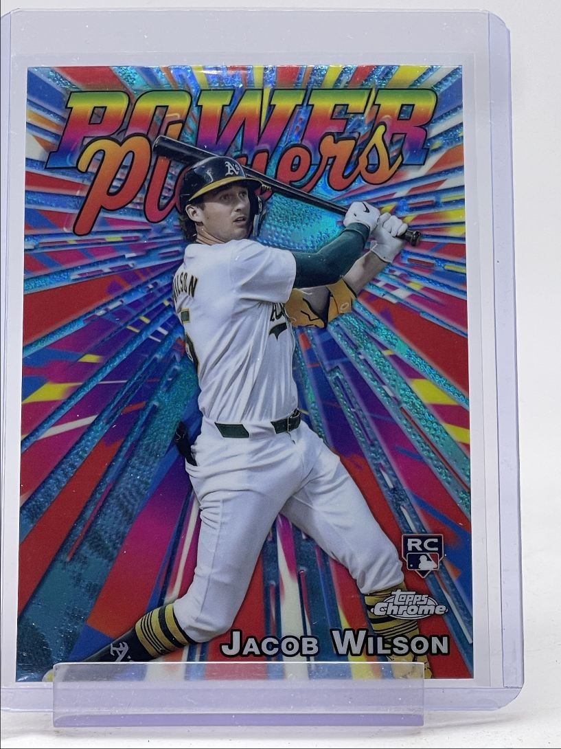 JACOB WILSON 2025 TOPPS CHROME POWER PLAYERS ROOKIE ATHLETICS RC Q0154