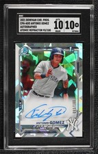 2021 Bowman Chrome Prospects Atomic Refractor Antonio Gomez SGC 10 GEM Auto 0c6