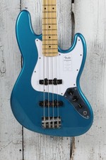 Fender Standard Jazz Bass 4 String Electric Bass Guitar Aqua Marine Metallic