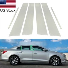 6pcs Chrome Mirror Pillar Posts Door Trim Covers For 2010-2016 Buick Lacrosse