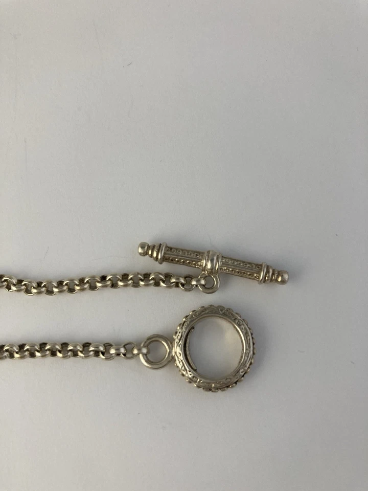 Konstantino Plata de Ley Madreperla Cruz Estación Palanca, Collar 18” Foto 4 de 4