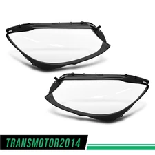 Fit For 2015-2017 Mercedes-Benz W205 C-Class Headlight Lens Covers Left & Right