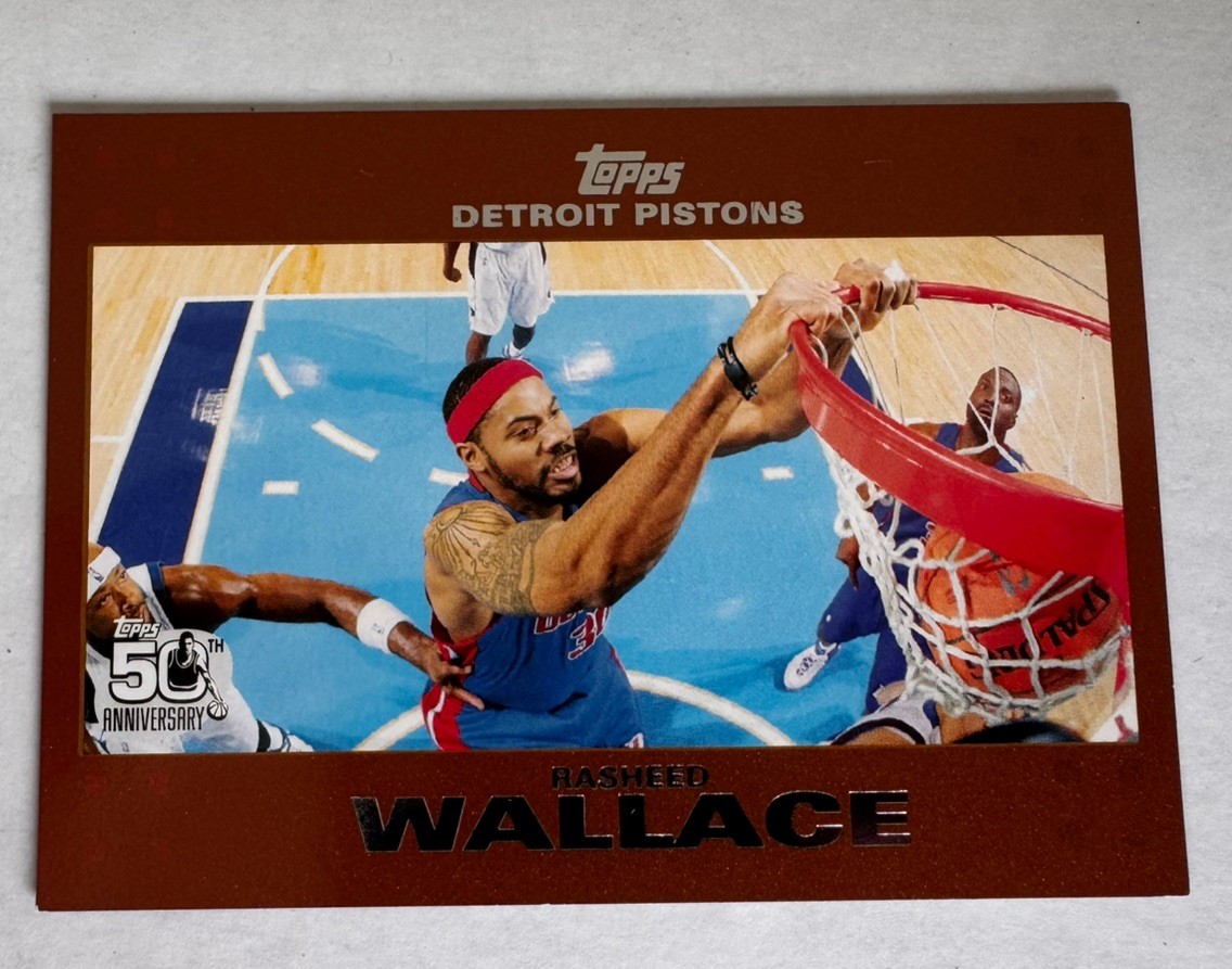 RASHEED WALLACE 2007-08 Topps COPPER BORDER PARALLEL /50 SSP 