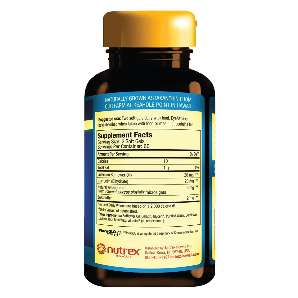 USA EyeAstin Overall Eye Support Supplement 120 Softgels - Image 3 of 4