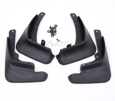 Kit De 4 Guardabarros Negros Mate Para Hyundai Tiburón - PP Texturizado, Montaje Directo, Incluye Tornillos