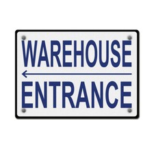 Horizontal Metal Sign Left Directional Brushed Aluminum A Warehouse