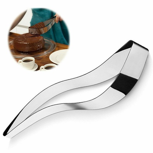 Stainless Steel Cake Slice Server – Leaf Pattern, Safe For Kids & Adults