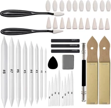 46 PCS Blending Stumps and Tortillions Paper Art Blenders Sketch Drawing Tools w