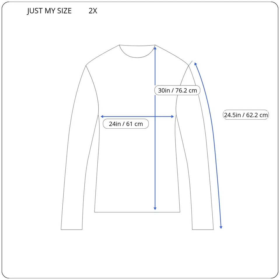 Женский топ Just My Size 2X 18 Вт 20 Вт плюс футболка с длинным рукавом красный цветочный блеск - Изображение 2 из 4