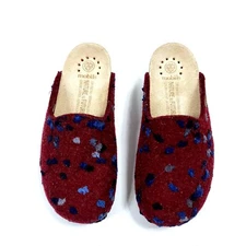New Mephisto Mobils Women’s 5 Burgundy Wool Felt Slip On Shoes