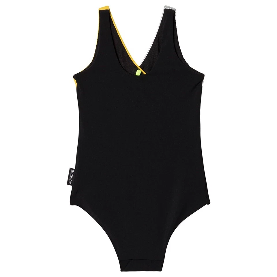 Traje de baño de una pieza negro tricolor Nununu 252276 para niña talla 4-5 años Foto 2 de 2