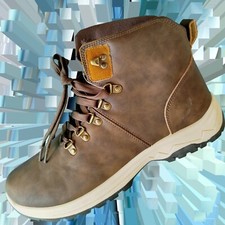 STIVALI UOMO pelle  anfibi scarponcini scarpe militari marrone militare