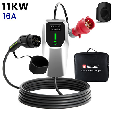 11KW Typ 2 16A Ladestation Elektroauto Charger 5m DE EV Ladegerät Mobile Wallbox