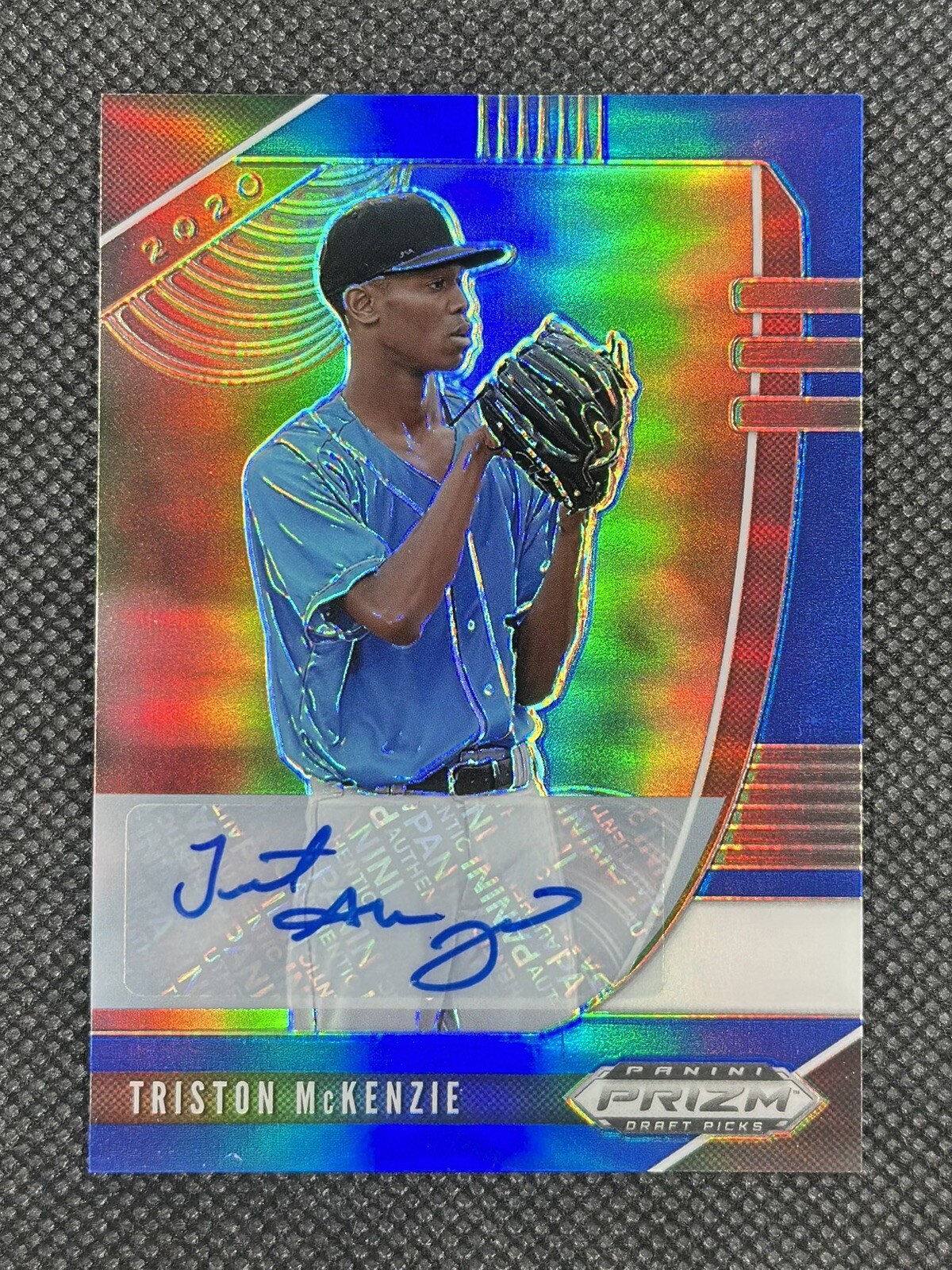 2020 Panini Prizm Draft Picks Triston McKenzie Blue Auto /60 GUARDIANS eBay