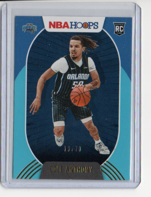 2020-21 NBA Hoops Cole Anthony #13/70 TEAL  PARALLEL ORLANDO Magic RC ROOKIE