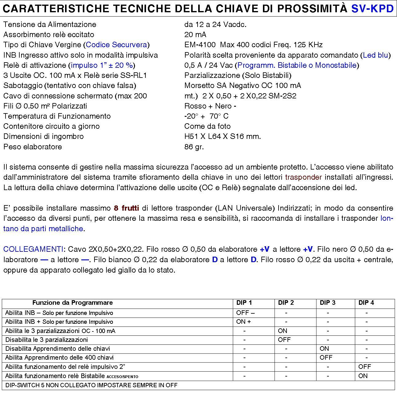 Lettore Prossimità Universale LAN 12V + 9 Tag Transponder Kit - 4
