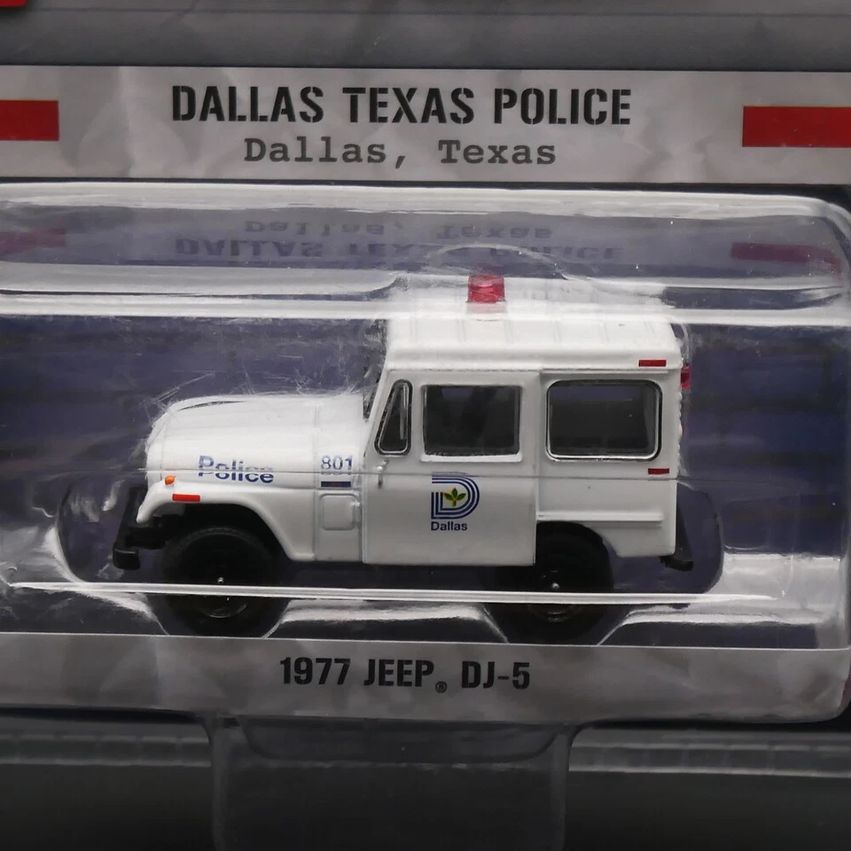Greenlight 1:64 Hot Pursuit Dallas Texas Police 1977 Jeep DJ-5 Metal toy car - Image 3 of 3