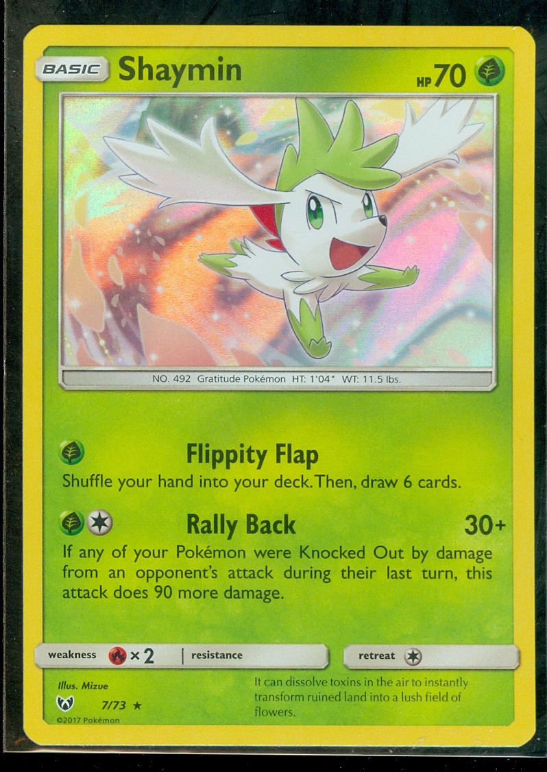 Pokemon SHAYMIN 7/73 - Shining Legends - RARE HOLO - MINT